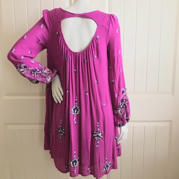 PRICE⬇️ Free People Pink Embroidered Minidress - Picture 6 of 8